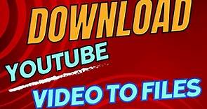 How To Download Youtube Video To Files On Computer 2024 Guide