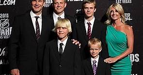Nicklas Lidstrom and his wife and children