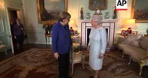 Queen Elizabeth II meets German Chancellor Merkel