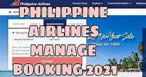 PHILIPPINE AIRLINES MANAGE BOOKING