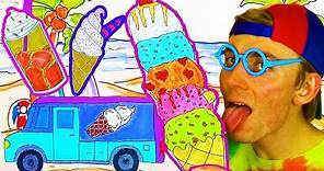 Ice Cream Coloring Page 🍦 How to Draw & Color Ice Cream - Learn Colors for Kids