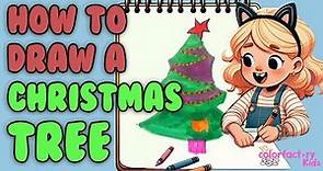 How to Draw a Christmas Tree | Step by Step Drawing Tutorial