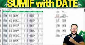 SUM by Date | SUMIF Function in Excel | How to do Analysis in Excel Practical Example