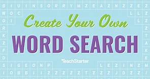 Classroom Word Search Maker
