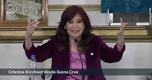 Cristina Kirchner en su primera aparición con el nombre de la nueva alianza electoral