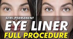 Semi-permanent eyeliner tattoo | Permanent makeup before & after | Full procedure | Eye Design NY