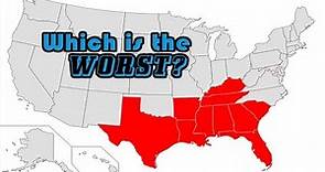 Southern States Ranked WORST To BEST