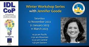 Workshop series #3: "Revisiting ADDIE" with Jennifer Goode 20230311