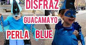 Disfraz GUACAMAYO Azul 🐦 BLUE y PERLA 📽 Casero Basado en Película de Río Disfraz original