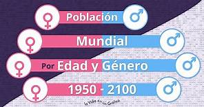 Población Mundial por Edad y Género 1950 - 2100 | ¿Más Hombres o Más Mujeres?