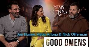 Jon Hamm, Adria Arjona & Nick Offerman Talk Good Omens | TV Insider