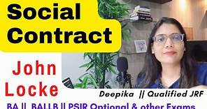 Social Contract Theory of John Locke || Theories of State Origin || Deepika