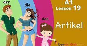 Learn German | Articles | bestimmte Artikel | der, die, das | German for beginners | A1 - Lesson 19