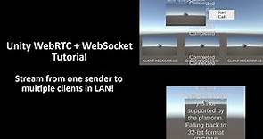 Unity WebRTC MediaStream from one sender to multiple clients in LAN - Full Tutorial