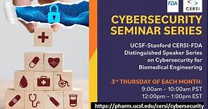 Cybersecurity Seminar Series (May 2022): Ross Anderson