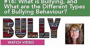 What is Bullying? What are the Different Types of Bullying Behaviour? Who is the Bully?