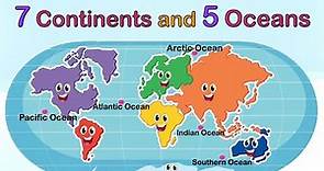 Continents and Oceans of the World | Learn Seven Continents and 5 Oceans in English for kids