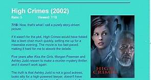 Movie Review: High Crimes (2002) [HD]