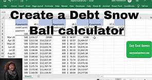 How to Create a Debt Snow Ball Calculator in Excel