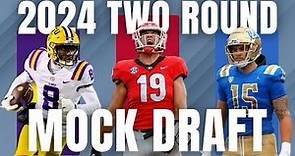 2 ROUND 2024 NFL Mock Draft WITH TRADES | 2024 NFL Mock Draft