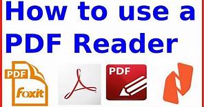 How To Use A PDF Reader Effectively - Explained With The Free Foxit PDF Reader - 01