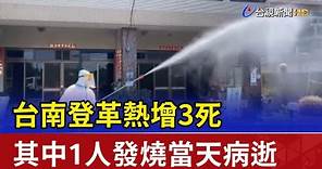 台南登革熱增3死 其中1人發燒當天病逝
