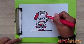 How to Draw Chibi iron man