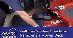 How to Remove the Mower Deck on a Craftsman Zero-Turn Riding Mower