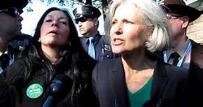 Jill Stein and Cheri Honkala protest at Hofstra Debate