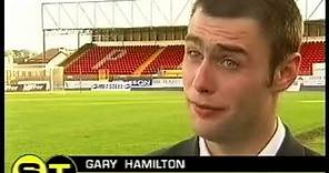 Gary Hamilton scores six goals in 9-0 win over Omagh Town 23/10/04
