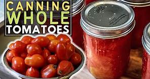 CANNING WHOLE PEELED ROMA TOMATOES | Only 2 Ingredients! 🥫