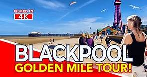 BLACKPOOL Seafront | Tour of Blackpool Seafront from Central Pier to Blackpool Tower | 4K Walk