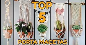 5 MEJORES Maceteros Colgantes de Pared ⭐Decora tu casa con Plantas y Macramé