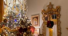 This year’s Christmas tree details… antiques, Fortuny, crystals, and magic ✨ | Jennifer Chapman Design