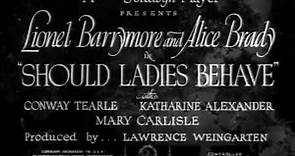 Should Ladies Behave 1933 title sequence