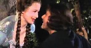 Olivia De Havilland and Errol Flynn kiss from Robin Hood
