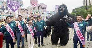 高雄8選區立委號次抽籤 參選人帶黑猩猩助陣、跳舞搶曝光 | 政治 | 中央社 CNA