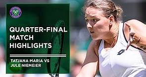 Tatjana Maria vs Jule Niemeier | Match Highlights | Wimbledon 2022
