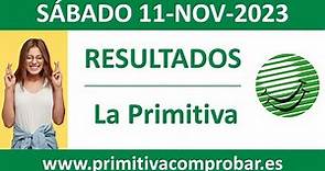 Resultado del sorteo La Primitiva del sabado 11 de noviembre de 2023