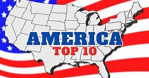 I 10 stati più importanti degli STATI UNITI D'AMERICA