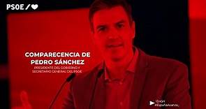 PSOE / Comparecencia de Pedro Sánchez