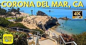 This beach is Paradise | Corona Del Mar CA | 4K Walking Tour