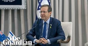 Israeli president Isaac Herzog speaks at the World Economic Forum – watch live