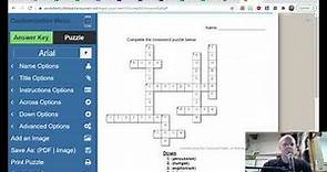 How to Create a Crossword Puzzle to Give to Students in Google Sheets