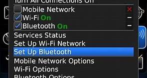Pair your BlackBerry with another device using Bluetooth on BlackBerry 5