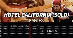 Eagles - Hotel California solo (Guitar lesson with TAB)