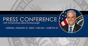 VA Secretary press conference, Tuesday, January 31, 2023
