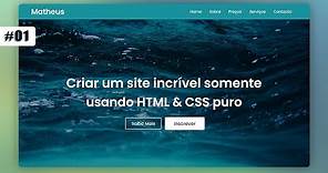 🔥Como Criar um SITE HTML e CSS na Prática PASSO A PASSO - Part 1