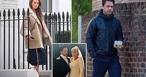 Call The Midwife star Helen George is seen leaving onscreen husband Olly Rix's home