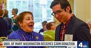 Alumna Makes Largest-Ever Donation to U of Mary Washington | NBC Washington